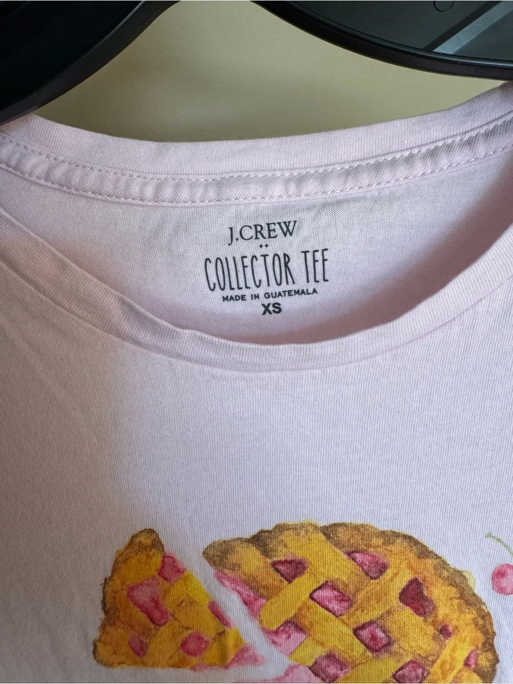 J. Crew Kids Light Pink Cherry Pie Graphic Tee